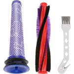 Aspirateur Set d'accessoires pour Dyson, 185mm Brosse Rouleau Remplacement Filtre Pièces Accessoires pour Dyson V6 DC59 DC62 SV03 Aspirateur