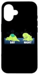 Coque pour iPhone 16 Sleep All Day Play Games All Night T-Rex Dinosaures Gamer