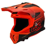 LS2 Off Road Motocross Motorcycle Helmet. MX708 FAST II - DUCK Matt H-V Orange Red (S) 55-56cm