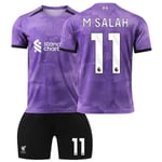 Liverpool 23-24 bortaställ barn nr 11 Salah 9 Nunez 66 Arnold fotbollskläder No socks size 11 #S