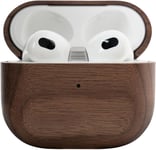 étui pour écouteurs en Bois de Noyer, Compatible avec Les AirPods 3, Fabrication Artisanale, Bois et huiles, Protection Contre Les Chutes, Compatible avec Les chargeurs Qi/Magsafe.