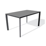 Table de jardin rectangulaire - 4/6 places - Aluminium laqué et peinture - Anthracite - EPOXY MEET  