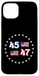 Coque pour iPhone 15 Plus 45 47 Trump 2024, Trump President 45 47, 45 47 Chemise pour homme