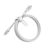 OtterBox Premium Reinforced Braided USB-C to Lightning Cable, MFi Certified, Fast Charging Cable for iPhone and iPad, Ultra-Rugged, Bend and Flex Tested, 2M, White