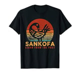 Sankofa Learn From The Past African Bird Pattern T-Shirt