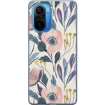 Xiaomi Poco F3 Transparent Mobilskal Blomsterglädje