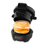 High Street TV Drew & Cole Breakfast Electric Sandwich Maker - Grilled Sandwich Maker With Easy To Clean Non-Stick Cooking Plates, Black