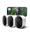 Arlo Pro 5 Full Home Security Kit, 2K Security Camera Outdoor Wireless with HD Video Doorbell, Battery Operated Outdoor Camera, Advanced Colour Night Vision, Secure Free Trial, 4 Cameras, White