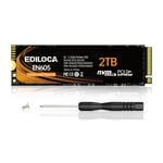 Ediloca EN605 2TB M.2 SSD, NVMe1.3 PCIe Gen3 x4 SSD Internal Hard Drive, M.2 2280 - Read/Write Speed up to 2150/1850 MB/s - Internal SSD Compatible with Laptop & PC Desktop