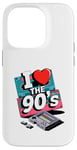 Coque pour iPhone 14 Pro I Love The 90's Cassette Player Music Tape Recorder