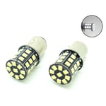 Bay15d Vit p21/5w 1157 Led med 33st 2835smd 2-pack bak bromsljus Silvergrå