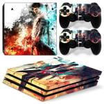 Kit De Autocollants Skin Decal Pour Console De Jeu Ps4 Pro Ma?Tre Sekiro Mortel 11 Personnage De Console De Jeu Kambat, T1tn-P4pro-1797