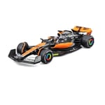 Bburago F1 McLaren MCL60 British 2023 | Oscar Piastri 81 avec vitrine et Pilote - Miniature modèle Voiture Cadeau Alliage sous Pression ABS à Collectionner échelle 1:43