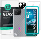 2 Pièces Verre Trempé Pour Asus Rog Phone 8 5g 6.8"",9h Dureté Protection Écran,Avec 1 Pièce Protection Caméra,1 Pièce Film Arrière,Facile À Installer