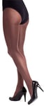 LORES Satin Womens Tights 100 Denier Thick Shiny Look Plain Sheen Opaque Full Stockings Pressure-Free Pantyhose Lucido, Caffe L