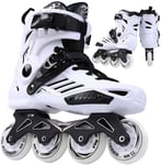 Haojie Adult Men's And Women's Roller Skates Inline Skates,Roller Skates Adult Inline Skates Anti-Collision,Comfortable And Wear-Resistant Roller Blades,White,38