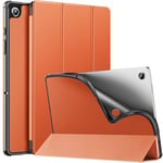 MoKo Coque pour Samsung Galaxy Tab A9+ /A9 Plus 11" 2023 (SM-X210/X216/X218), Étui à Rabat Mince pour Tablette avec Support Housse TPU pour Galaxy Tab A9 Plus, Auto Réveil/Sommeil, Orange