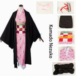 Children and Adult's Anime Demon Slayer: Kimetsu No Yaiba Zenitsu Giyu Tanjirou Kamado Nezuko Cosplay Kimono Uniform Cosplay Costume Kamado Nezuko Kids 130