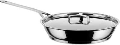 Pots&Pans Poêle en Acier Inoxydable 18/10 Argenté,Ø 28 cm.[L949]