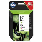 Genuine HP301 Multipack CMYK Ink Cartridge (N9J72AE) for Deskjet 1000 1010 2050