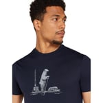 Icebreaker Mens Merino 150 Tech Lite S/S T (Blå (MIDNIGHT NAVY/POLAR PADDLE) Medium)