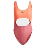 adidas Maillot de Bain pour Femme, Coral Fusion/Rose Strata/Coral Fusion, 32