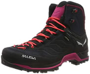 Salewa WS Mountain Trainer Mid Gore-TEX Chaussures de Randonnée Hautes, Asphalt/Sangria, 37 EU