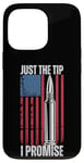 iPhone 13 Pro Just The Tip Gun Bullet US Flag Rifle Machine Gun Men Women Case