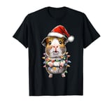 Cute Guinea Pig Christmas Hat Xmas T-Shirt