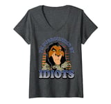 Womens Disney Lion King Scar Surrounded By Idiots V-Neck T-Shirt