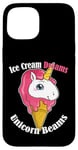 iPhone 15 Ice Cream Dreams Unicorn Beams Sweets Magical Treat Case