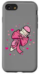 Coque pour iPhone SE (2020) / 7 / 8 Crayon Coquette Bow Back to School Student Teacher Life Girl