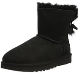 UGG Women's Mini Bailey Bow Ribbon CLASSIC BOOT, Black, 4 UK