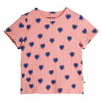 Mini Rodini GOTS Outlined Hearts Aop T-shirt Pink | Rosa | 92/98 cm