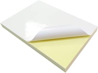 Papier Autocollant A4,20 Feuilles Blanc Le Papier Brillant Étiquettes Papier Glacé Étiquette Autocollante Papier D'impression Pour Imprimante Laser