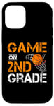 Coque pour iPhone 12/12 Pro Jeux amusants sur le basket-ball de deuxième année premier jour d'école