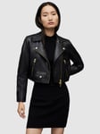 AllSaints Elora Cropped Leather Biker Jacket