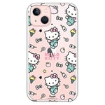 Personalaizer Hello Kitty Patron Stickers Case for iPhone 13 White