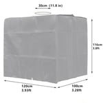 Juste De Protection Anti-Poussière Pour Conteneur Ibc,Couverture Noire Pour Palette D'eau Précieuse,Couverture De Meubles De Jardin - Type 120x100x116cm-Silver