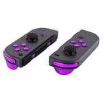 eXtremeRate Boutons de Remplacement Complet pour Nintendo Switch Joycon et Nintendo Switch OLED, Bouton ABXY Direction Home Plus Moins L R ZL ZR SR SL Trigger pour Joycon Manette，Violet Chromé