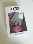 UGG girls gloves & scarf box set pink grey age 4 5 6 yrs  boxed NEW warm winter