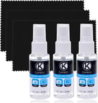 Camkix Lens and Screen Cleaning Kit - 3x cleaning spray 3x microfiber cloth -...