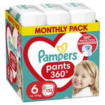 Housuvaipat PAMPERS Pants Monthly Pack, 6 kokoa 15 kg, 132 kpl