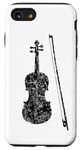 Coque pour iPhone SE (2020) / 7 / 8 Violon et Archet (Noir Ancien) Violoniste