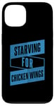 Coque pour iPhone 13 Restauration rapide amusante et graphique de Starving For Chicken Wings