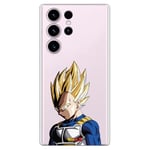 Personalaizer Coque Compatible avec Samsung Galaxy S23 Ultra - Dragon Ball Z Vegeta Super Saiyan