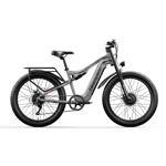 Vélo électrique pour homme Shengmilo S600 2000 W à double moteur avec batterie SAMSUNG 48 V 17,5 Ah, gris mat - Neuf