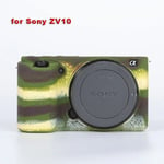 Étui souple pour appareil photo pour Sony jas100 III IV V VI jas100 VII ZV1 ZV-E10 caoutchouc housse de protection sac peau caméra protecteur cadre - Type Sony ZV-E10 Camo