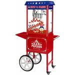 Royal Catering - Machine à Popcorn Appareil Pop Corn Professionnel usa Rouge Chariot 1600w Neuf