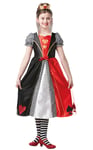 Girls Queen Of Hearts Fancy Dress Fairy Tale World Book Day Kids Costume Outfit